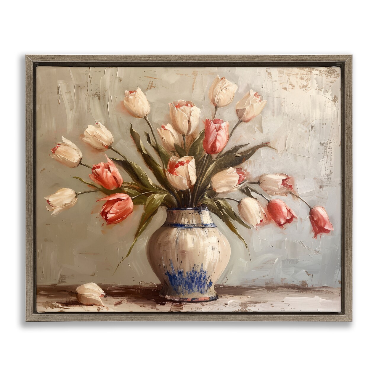 Stupell Industries Quiet Spring Tulips Floating Frame Design by Arlington Prints